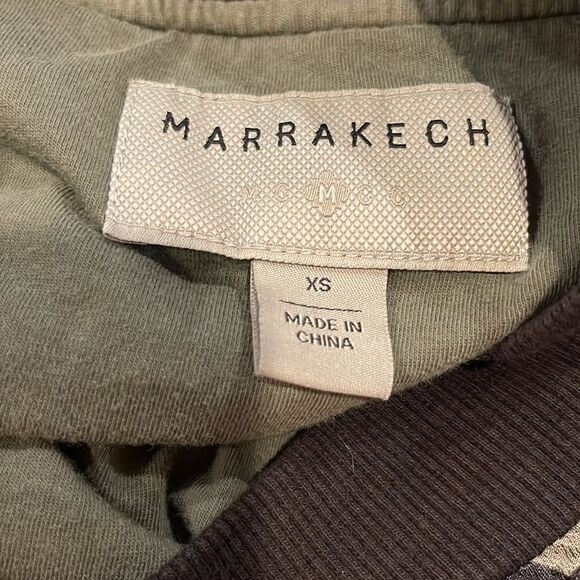 Anthropologie Marrakech Camo Satin Bomber Zip Up Jacket Sz XS - Picture 3 of 12